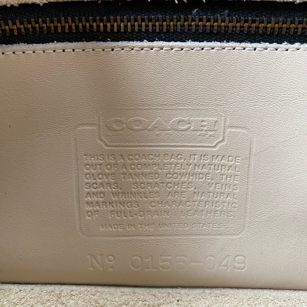 Vintage Coach Dinky Ivory Cream Bone Genuine Leather Crossbody Bag - Picture 2 of 16